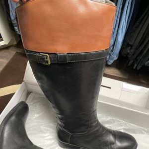Long leather boots